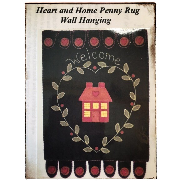 Wool Penny Rug Wall Hanging Pattern - Picture 2 of 3